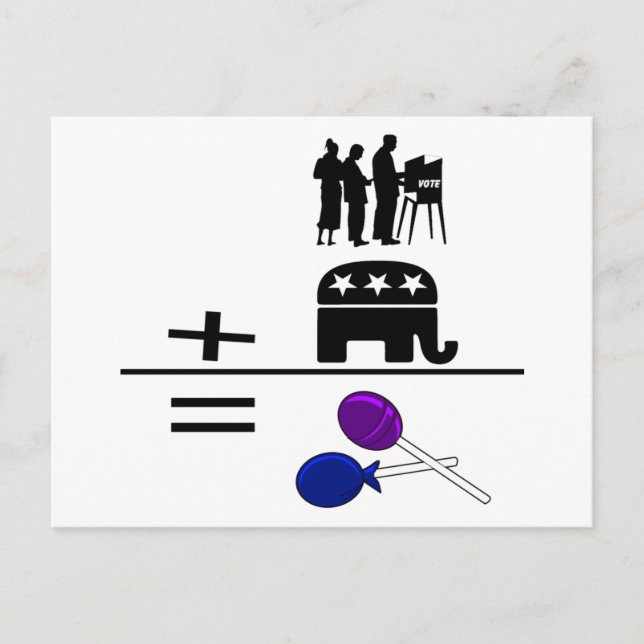 Postal Votantes Más Suckers Iguales Al Partido Republican (Anverso)