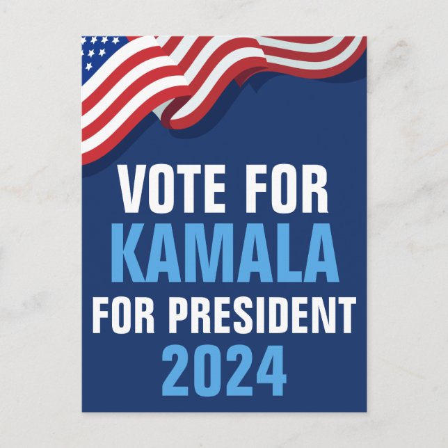 Postal Votar a Kamala Harris por las elecciones presidenc (Anverso)