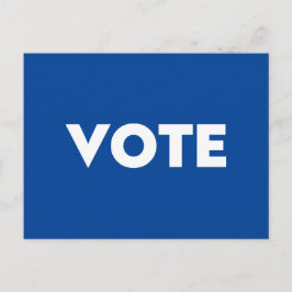 Postal "votar" blanco azul