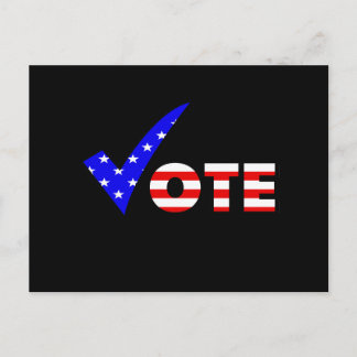 Postal Votar blanco y azul rojo