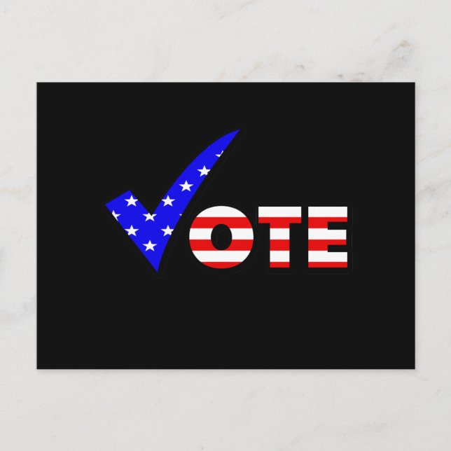 Postal Votar blanco y azul rojo (Anverso)