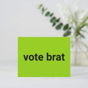 Postal Votar bronce kamala simple negro y verde lima