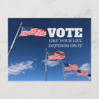 VOTAR Como Tu Vida Depende De Su Postcard