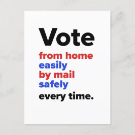 Postal Votar desde casa cada vez — Único