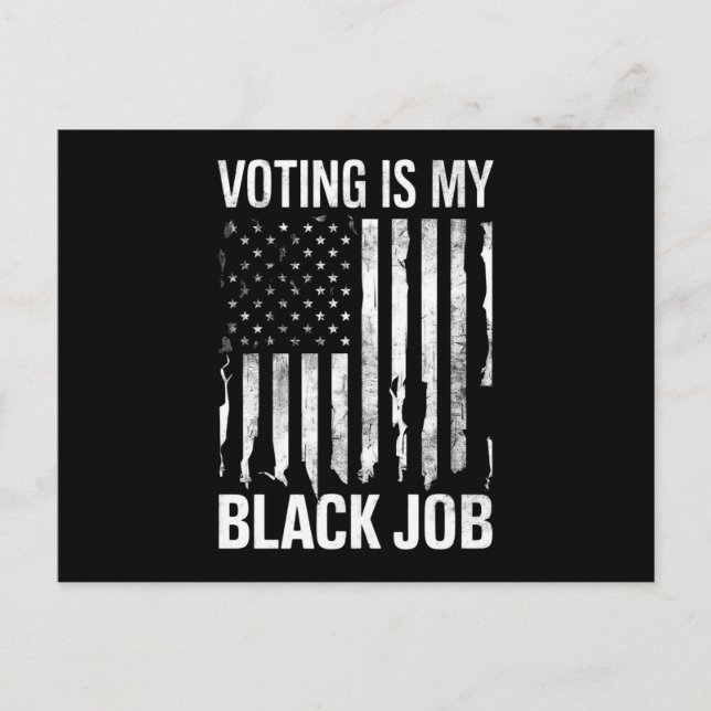 Postal Votar es la bandera de Estados Unidos divertida en (Anverso)