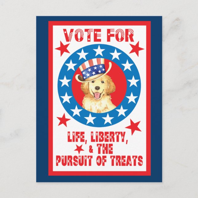 Postal Votar por Golden (Anverso)