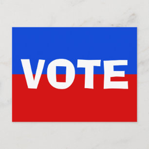 Postal Votar por la campaña electoral política azul blanc