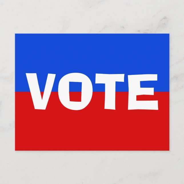 Postal Votar por la campaña electoral política azul blanc (Anverso)