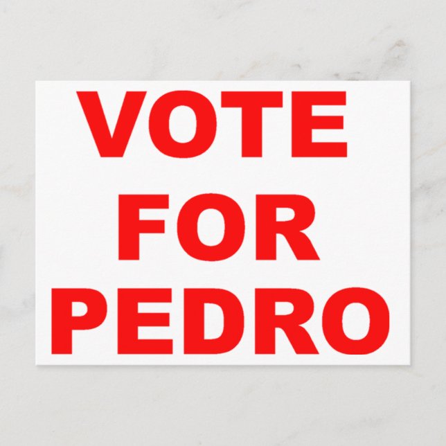 Postal Votar por Pedro (Anverso)
