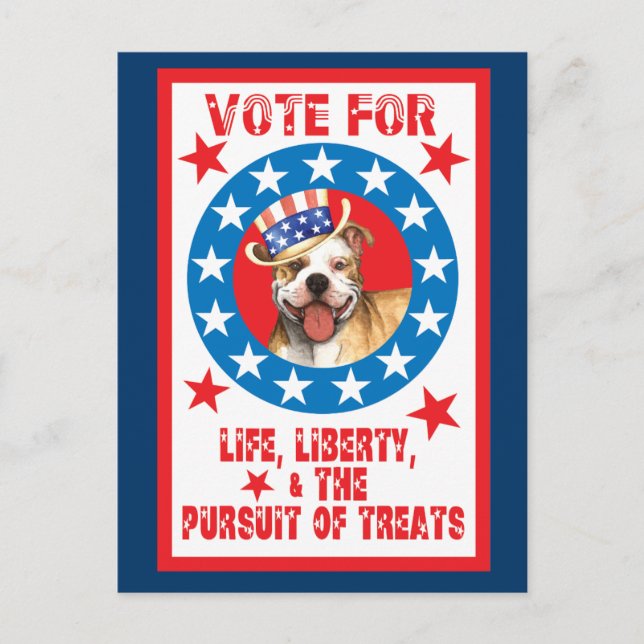 Postal Votar por Pit Bull (Anverso)