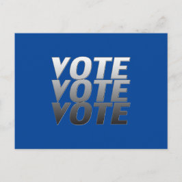 Postal "Votar por votar" gris blanco azul