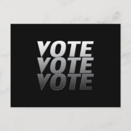 Postal "Votar por votar" gris blanco negro