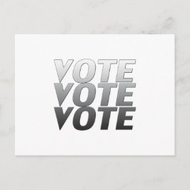 Postal "Votar por votar" gris blanco negro