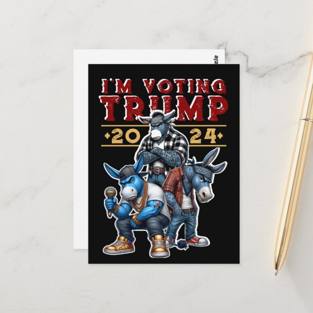 POSTAL VOTARÉ POR TRUMP 2024 (Anverso/Reverso In Situ)