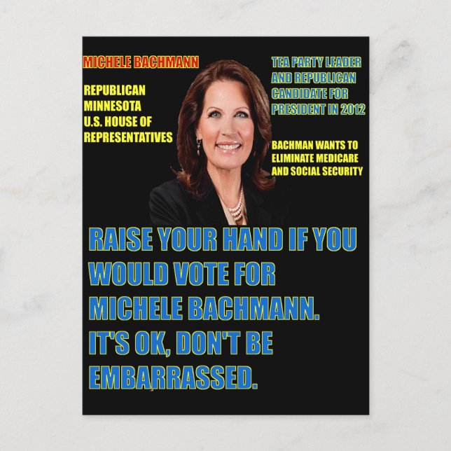 Postal ¿Votarías por Michele Bachmann? (Anverso)