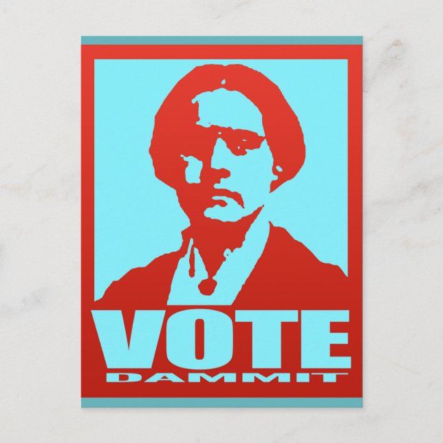 Postal Vote Dammit Pop-Art Susan B. Anthony Personalizado (Anverso)