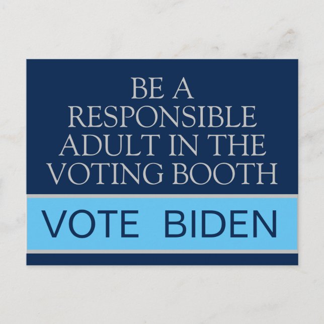 Postal Vote Harris será el voto responsable de los adulto (Anverso)