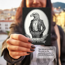 Voté Ilustración de pájaro blanco y negro Águila c