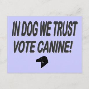 Postal Vote Perro con texto negro