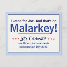 Voté por Joe que no es Malarkey Pro-Biden