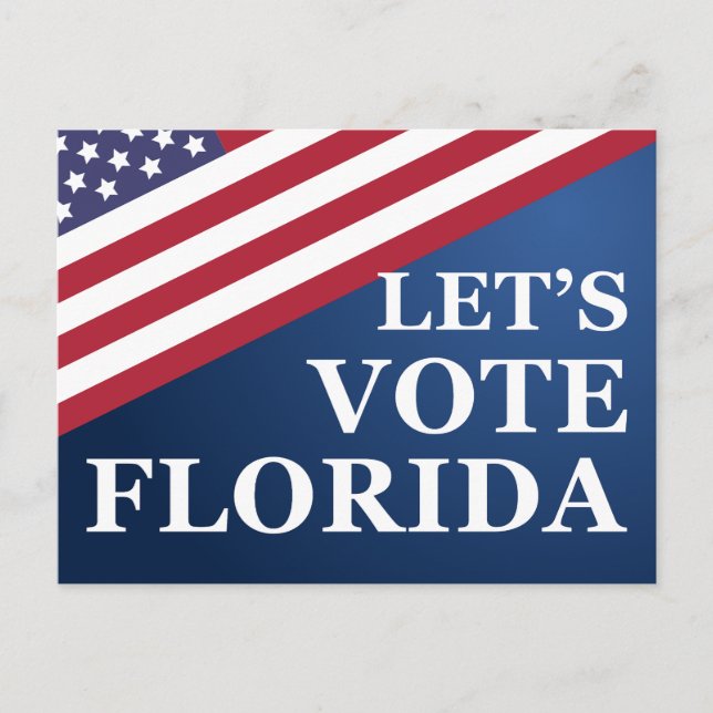 Postal Votemos por Florida Salgan Los Votantes (Anverso)