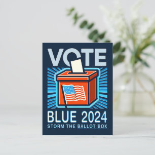 Postal Voto azul 2024 Votación en las elecciones presiden