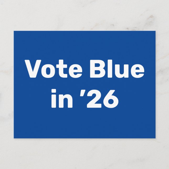 Postal Voto azul en 2026 (Anverso)