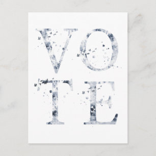 Postal Voto Azul Rústico