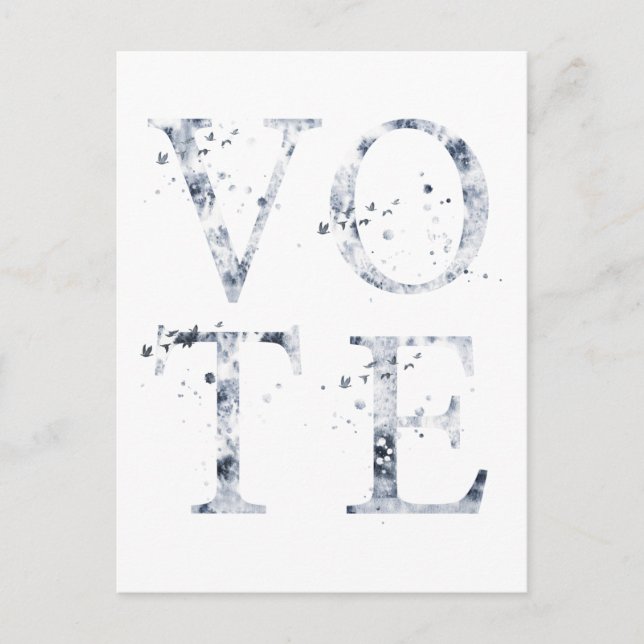 Postal Voto Azul Rústico (Anverso)