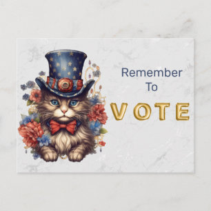 Postal Voto de Gata Patriótica Americana