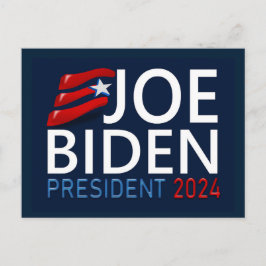 Postal Voto Joe Biden Presidente 2024 Elección Azul