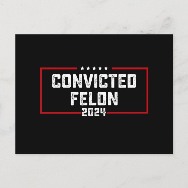 Postal Voto por el convicto Felon Pro Trump 2024 (Anverso)