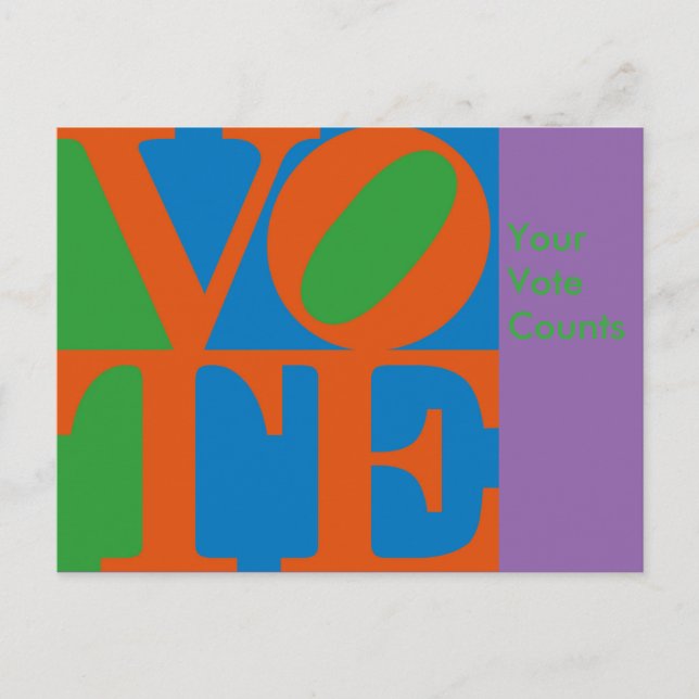 Postal VOTO remodelado del AMOR de los 70 (Anverso)