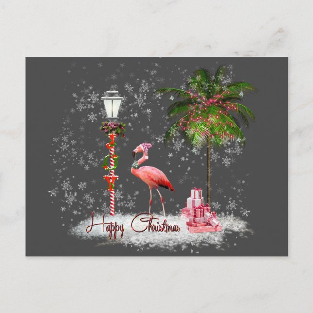 Postal Votos de Natal de Flamingo (Anverso)