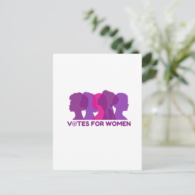 Postal Votos para Mujeres,  (Anverso de pie)