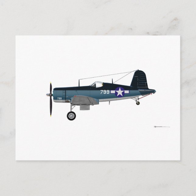 Postal Vought F-4U Corsair 799 (Anverso)