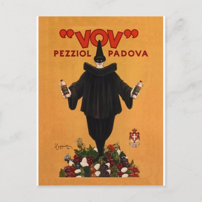 Postal Vov Pezziol Padova ~ Leonetto Cappiello Italia 192 (Anverso)