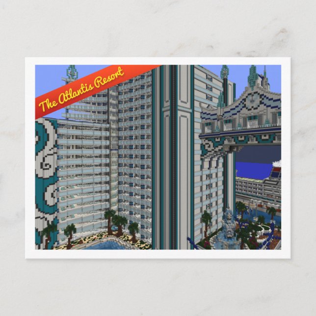 Postal VoxelPostcard: El complejo Atlantis (Anverso)