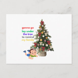 Postal Voy a acostarme debajo del árbol para recordarle a