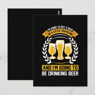 Postal Voy a estar bebiendo cerveza