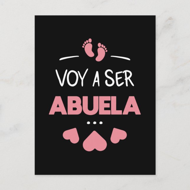 Postal Voy a ser abuela (Anverso)