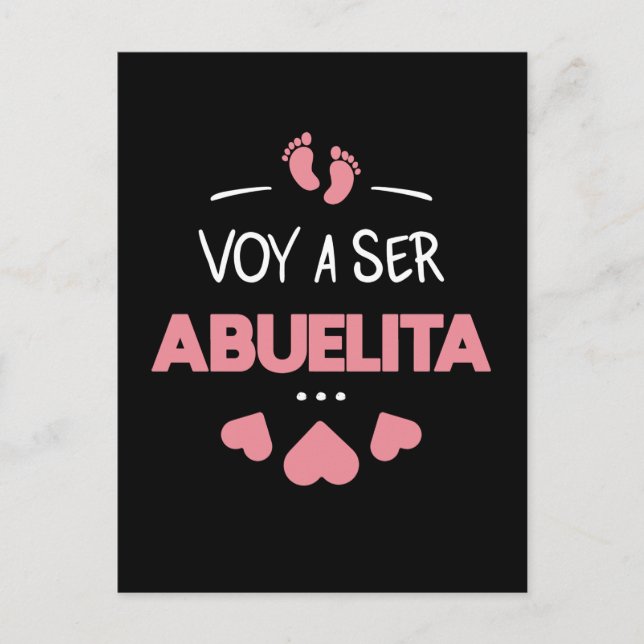 Postal Voy a ser abuelita (Anverso)
