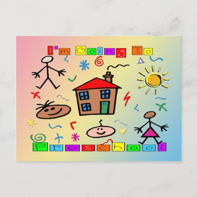 Postal Voy al preescolar (Anverso)