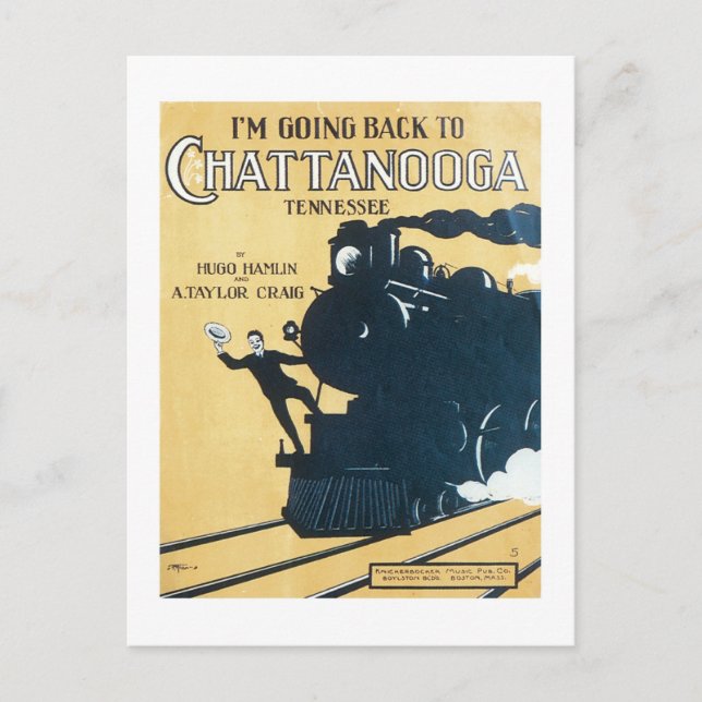 Postal Voy de vuelta al Chattanooga Tennessee Songbook C (Anverso)