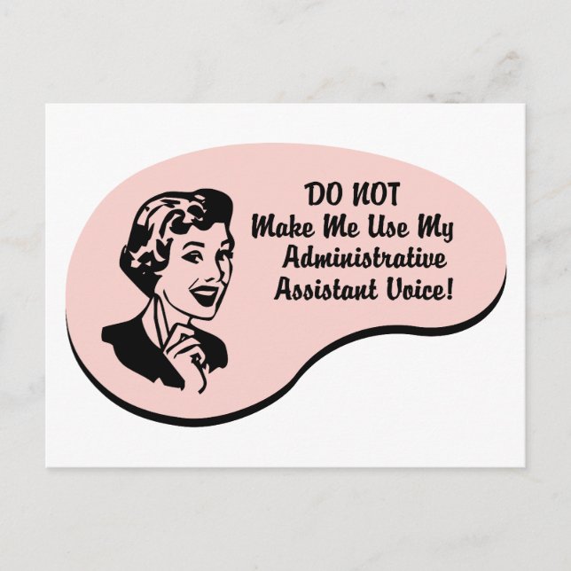 Postal Voz del asistente administrativo (Anverso)