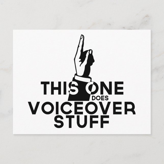 Postal Voz divertida - Vintage This One Do Voiceovers (Anverso)
