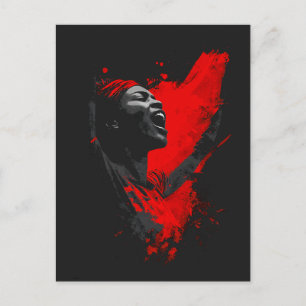 Postal Voz en Rojo