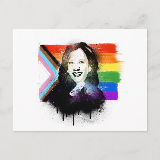 Postal VP Kamala Harris Graffiti del Orgullo del Progreso (Anverso)