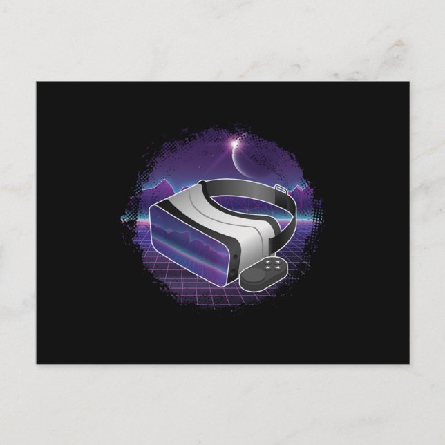 Postal VR Headset Virtual Reality Gamer Gaming Geek Gift (Anverso)