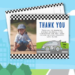 Postal Vroom Carreras Car Road Boy Foto Cumpleaños Gracia<br><div class="desc">Carreras Vroom en un coche de Road Boy Foto Cumpleaños Gracias Postcard. ¡Esta postal de agradecimiento es perfecta para un niño que ama los autos de carreras! El dibujo del coche en la carretera en la naturaleza. El texto de "Vroom Vroom Vroom" recordará a tu ser querido la diversión que...</div>